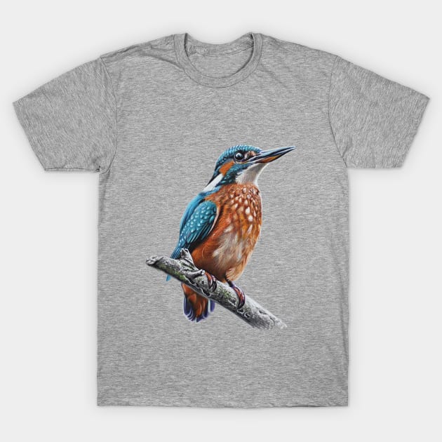 King Fisher Drawing T-Shirt by cristianvan